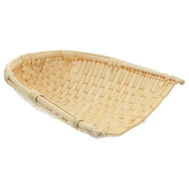 Imagem de PRETYZOOM Cesta de tecido de bambu feita à mão para vinho cesta de drenagem doméstica para organizar