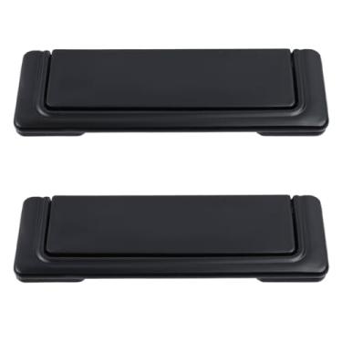 Imagem de LC LICTOP Puxador de anel embutido oculto de 10,7 cm, espaçamento de orifício de 9,6 cm, puxadores ocultos de armário e móveis, puxador de gaveta de perfil baixo de liga de zinco, 2 peças