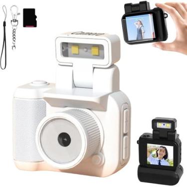 Imagem de Mini câmera Retro Snap 1080P HD 16GB/32GB USB branca - Marca Própria
