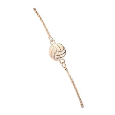 Imagem de Pulseira Esportiva, Pulseira Esportiva Ajustável Dourada para Mulheres Jogadoras Equipe Acessórios Decoração e Joias Delicadas para Presente (Estilo Vôlei)