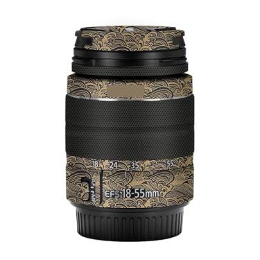 Imagem de EFS 18-55 3.5-5.6 Adesivo de lente de câmera para Canon EF-S 18-55 mm F3.5-5.6 III Película protetora de vinil decalque skin (ouro onda)