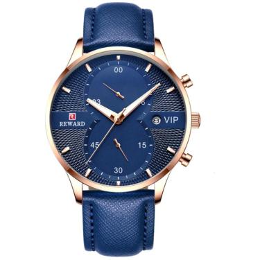 Imagem de Relógio Masculino Esportivo De Quartzo Moda Casual à Prova D´agua 30m Azul