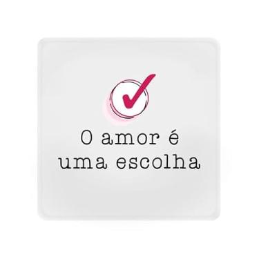 Imagem de Luminária Box Slim LED USB O Amor É Uma Escolha, Decorativa, Luz Branca, Portátil, Alimentação via USB