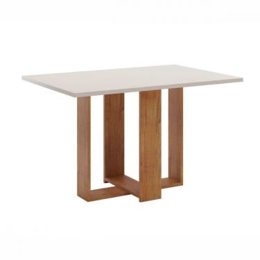 Imagem de Mesa Milani 120x80 Mel Blonde Off White Viero Mel/off White