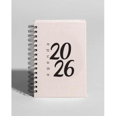 Imagem de Agenda 2026 Diária Elegante | Capa e Contra Capa Duras | Wire-O Preto | 15x21cm A5 | Premium