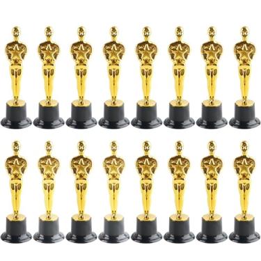 Imagem de Cotiny 16 peças de troféus de prêmio de ouro de 15 cm estátuas de prêmio de plástico para lembrancinhas de festa, prêmios, competições, recompensas escolares