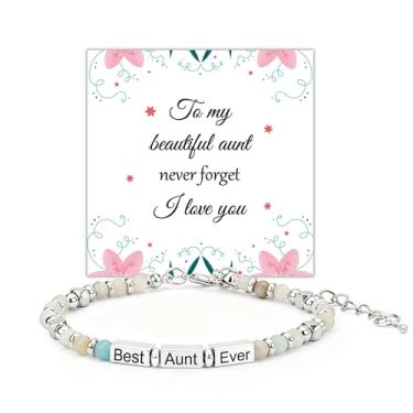 Imagem de EGHTvmok Presentes de tia, presente de Natal para tia, presente de aniversário para tias, presente para tias, sobrinho, dia das mães, presente para adultos, pulseiras, presente para mulheres