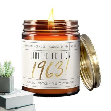 Imagem de Velas de outono, vela de aniversário para mulheres - Velas de soja com de inverno Vela perfumada de 9 onças - Velas em jarra com 40 horas de queima, vela de feliz aniversário para mãe, irmã,