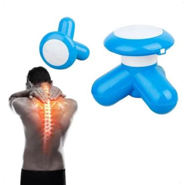 Imagem de Mini Massageador Corporal Muscular Portátil Recarregável USB Pilha Elétrico Pescoço Pernas Lombar Relaxamento Coluna Ali