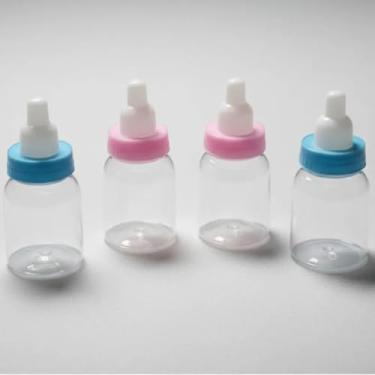 Imagem de Kit Mimo Tema: Chá de Bebê, Fraldas, Festa Revelação Lembrancinha Infantil Decoração de Mesa Doces (10 mamadeira chá revelação)