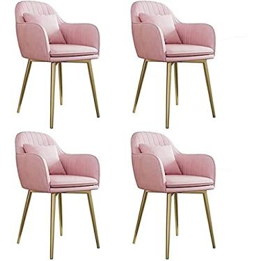 Imagem de Cadeira de jantar, cozinha, sala de jantar, móveis, cadeiras, conjunto de 4 cadeiras de jantar, sala de estar, cozinha, poltrona, assento e encostos de veludo, cadeira de quarto com pernas de metal
