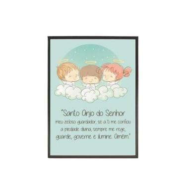 Imagem de Quadro Decorativo Infantil Santo Anjo Do Senhor 20X30Cm - Quadros On-L