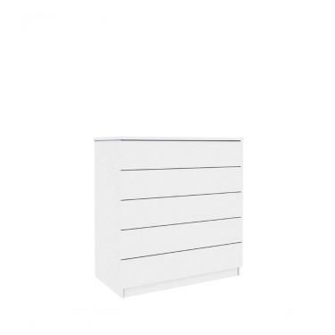 Imagem de Cômoda Premium 5 Gavetas Tcil Móveis Cor:neve