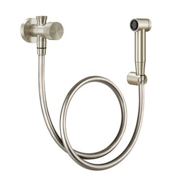 Imagem de Ducha Higiênica Docol Mix&Match 90009316044 com Registro e Derivação Níquel Escovado