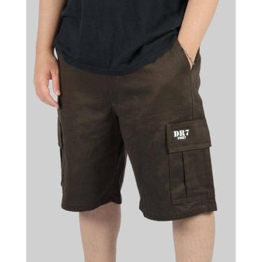 Imagem de Bermuda DR7 Street Cargo Classic Logo - Marrom-Unissex