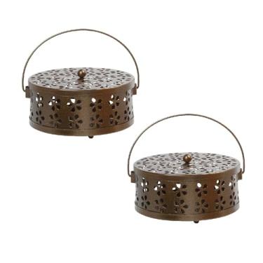 Imagem de 2 peças de suporte de bobina de mosquito Corolful, suporte portátil para incenso ao ar livre, lâmpada de estilo antigo, incenso de metal