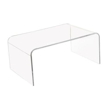 Imagem de YWJLQH Mesa de centro acrílica Tatami Mesa de chá Mesa de centro Cachoeira para fazenda, 40x30x20cm