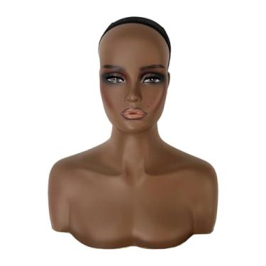 Imagem de Ysyqkn Cabeça de Manequim Feminina Realista, Suporte para Peruca, Acessórios de Beleza com Chapéu, Suporte para Peruca E Maquiagem