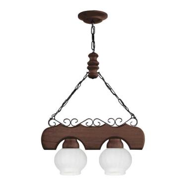 Imagem de Lustre Canga Envelhecido 2 Lâmpadas 402E - Luminárias Müller