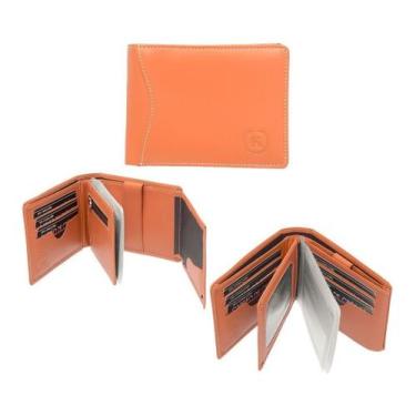 Imagem de Carteira Masculina Couro com porta cartões cédulas rg cnh moedas - Kar