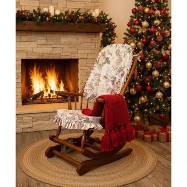 Imagem de Cadeira De Balanço Hortência 1,18/40 X 64 X 50 - Madeira Maciça - Móveis De Gramado - Castanho