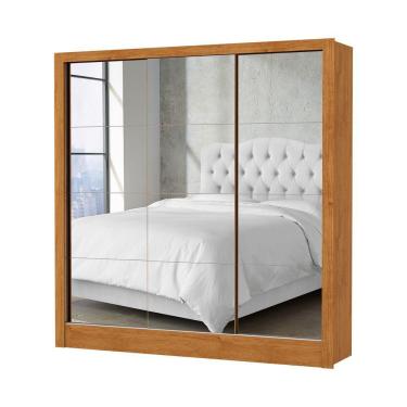 Imagem de Guarda Roupa Solteiro Santiago Premium 3 Portas 2 Gavetas Cem Espelho Carioca Moveis Cinamomo