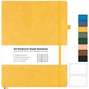 Imagem de Cuaderno MALEDEN Papel Milimetrado A4 21x29.7cm Tapa Dura Amarillo