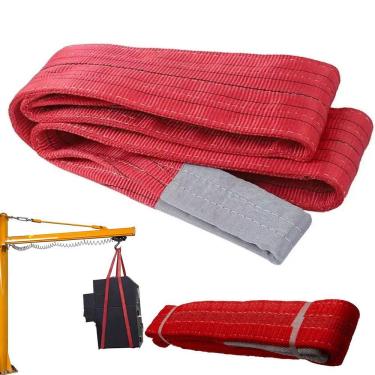 Imagem de Cinta Elevaçao De Carga 5 Toneladas 8 Metros Reforçada Resistente Guincho Reboque Mudança Obra Construçao