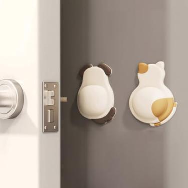 Imagem de Batente de porta mais forte para protetor de parede, protetor de animal fofo, protetor de pára-choques de maçanetas de porta, silenciador, autoadesivo