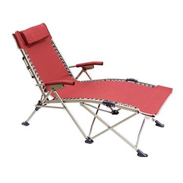 Imagem de Cadeira dobrável portátil de gravidade zero poltrona reclináveis para pátio, piscina com travesseiro