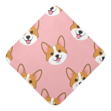 Imagem de Burbuja Cute Dogs Toalha de banho para bebês - Toalha com capuz de musselina macia e absorvente para recém-nascidos, 89 x 89 cm