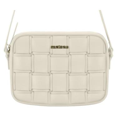 Imagem de Bolsa Feminina Moleca transversal Original Nova 50046.1, Branco off