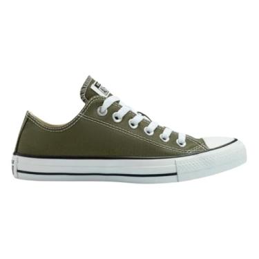 Imagem de Tênis Converse All Star Chuck Taylor Verde Oliva - Cano Baixo, Casual, Dia a dia, Moda, Original. (Verde Oliva, BR, Adulto, Numérico, 42)