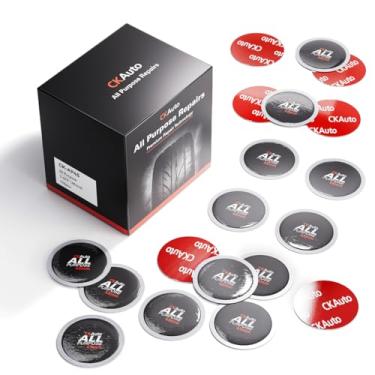 Imagem de CKAuto Kit de reparo de pneu multiuso resistente, kit de reparo de plugue de pneu plano para carro, van, caminhão, ônibus, motocicleta e pneu interno, diâmetro redondo 1-4/5"/45 mm 100 peças