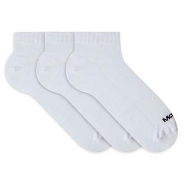 Imagem de Kit Meia Sapatilha Mash 3 Pares Algodão Esportiva, Branco, 39-44