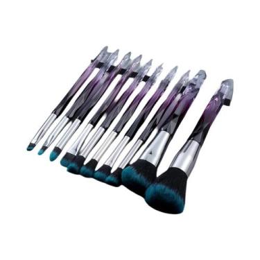 Imagem de Conjunto De Pincéis De Maquiagem Sintéticos Roxos Profissionais Para B