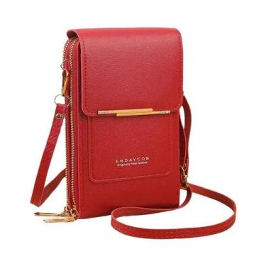 Imagem de Bolsa De Celular Com Tela Sensível Ao Toque Para Mulheres, Porta-Cartõ