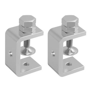Imagem de FOCMKEAS 2 peças resistentes 30 mm aço inoxidável 304 grampos C de alto desempenho pequeno braçadeira de parafuso, com mandíbula larga estável e design de viga I, adequado para madeira, processamento