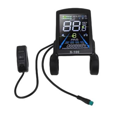 Imagem de Alomejor Exibição LCD de Bicicleta Elétrica, Tela Colorida Com 5 Núcleo de Cabo à Prova de Chuva para o Painel de Scooter de Bicicleta E, 22,2 Mm de Montagem do Guidão