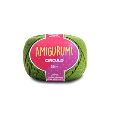 Imagem de Linha Fio Amigurumi Círculo 125g 254m 100 Algodão Mercerizado Crochê Tricô Artesanato Colorido (5203 - GREENERY)