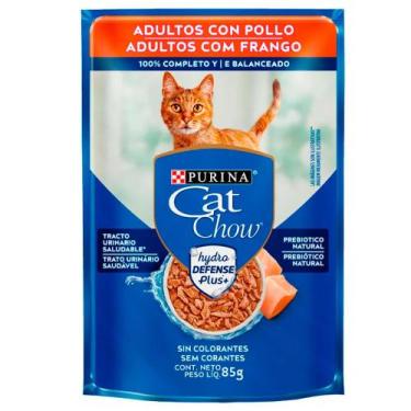 Imagem de Ração Úmida Sachê Cat Chow para Gatos Adultos Sabor Frango 85g - Purin
