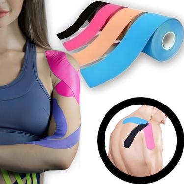 Imagem de Kit 4 Kinesio Tape Fita Bandagem Funcional Cores Sortidas 5m Sortida -