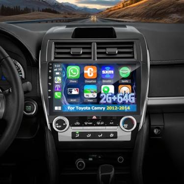 Imagem de [4 núcleos 64G] Rádio automotivo Volxcereo para Toyota Camry 2012 2013 2014, tela sensível ao toque Android de 10,1 polegadas, estéreo com Carplay/Android Auto, mapas online GPS, WiFi, Bluetooth, SWC