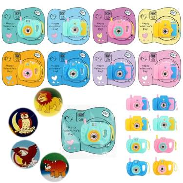 Imagem de Jenaai 30 Pcs Mini Camera Bulk Set with Valentine's Day Greeting Cards Plastic Camera with Images in Viewfinder for Valentine's Gifts Birthday Party Favors Prizes