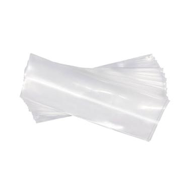 Imagem de Pacote com 100 sacos de poliéster transparentes 2,36 mil sacos de plástico reforçados laterais impermeáveis com parte superior aberta e fundo plano para embalagem de pipoca, pão (tamanho: 4,72 × 19,68