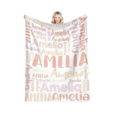Imagem de Cobertor De Flanela Personalizado Em 30 Cores Para Meninas, Meninos, B