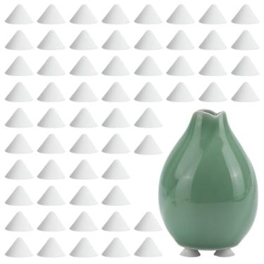 Imagem de WEBEEDY 60 Unhas de forno de cerâmica de alumina pregos de suporte de cone de alta temperatura 10 x 15 mm palafitas reutilizáveis para estúdio de cerâmica, ferramentas de queima doméstica, decoração