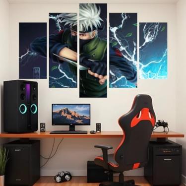 Imagem de Quadro decorativo Mosaico Anime - 5 peças - Sasuke, Kakashi, Akatsuki, Itachi, Hokage - 00 (06)