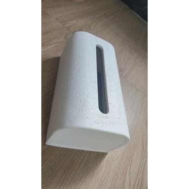 Imagem de Capa de caixa de lenços retangular, capas decorativas de resina, suporte de papel higiênico, dispensador de papel de aparência de pedra travertino, decoração de casa para banheiro, quarto, sala de