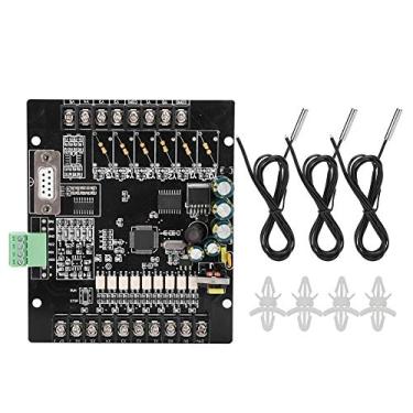 Imagem de Placa de controle industrial PLC Controlador programável FX1N14MT3N Saída de transistor de alto desempenho 24V DC com 3 sondas de temperatura para sistemas de automação industrial
